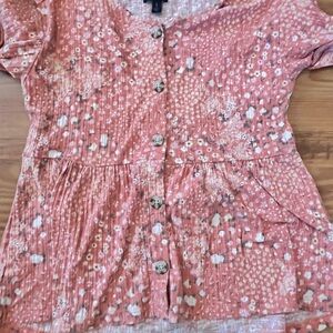 Daytrip Pink Floral Kids Blouse